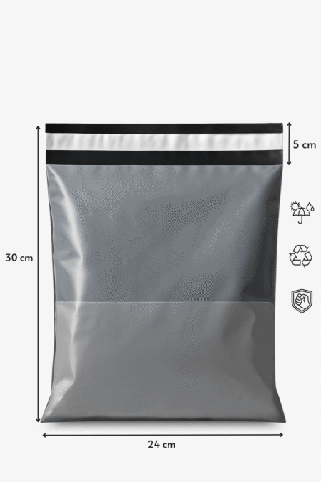 Poşetify 24X30+5 cm Dayanıklı, Yırtılmaz, Su Geçirmez Cepli Kargo Poşeti