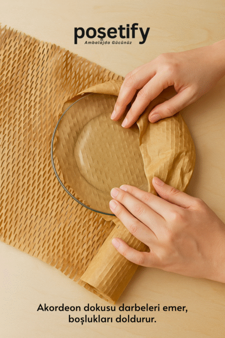 Petek Dolgu Ambalaj Kağıdı | Esnek Kraft Paketleme ve Koruyucu Dolgu Kağıdı 50 cm