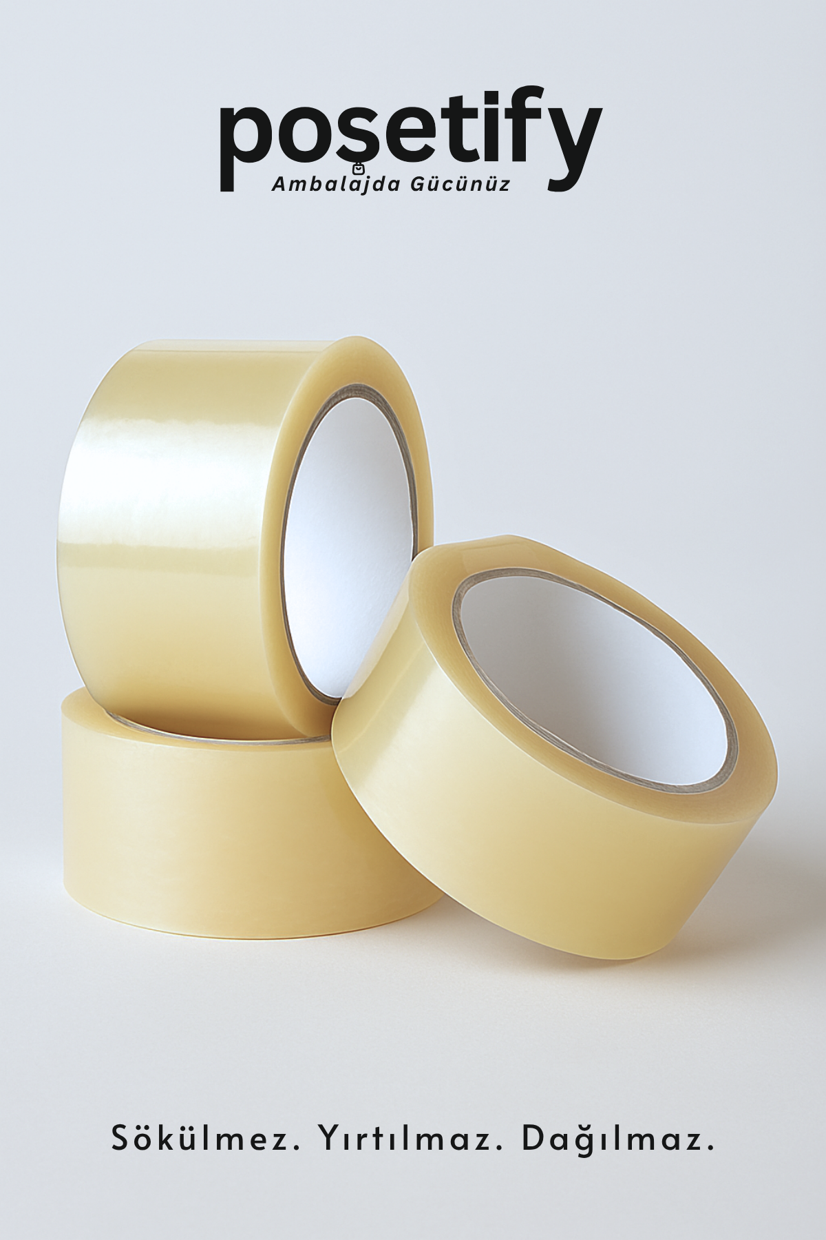 Poşetify 45mm x 100 Metre Koli Bandı | Güçlü Yapışkanlı Şeffaf Paketleme Bandı Poşetify 45mm x 100 Metre Koli Bandı | Güçlü Yapışkanlı Şeffaf Paketleme Bandı