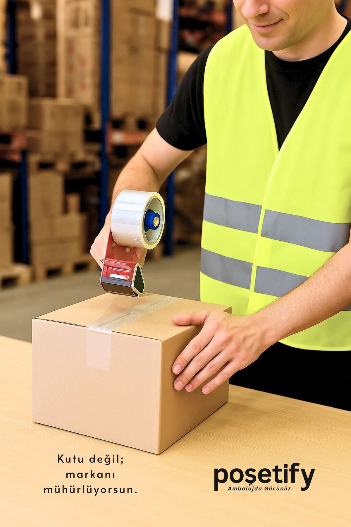 Poşetify 45mm x 100 Metre Koli Bandı | Güçlü Yapışkanlı Şeffaf Paketleme Bandı Poşetify 45mm x 100 Metre Koli Bandı | Güçlü Yapışkanlı Şeffaf Paketleme Bandı