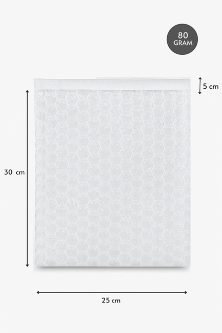 Poşetify  Balonlu Şeffaf Kargo Poşeti 25X30+5 cm | 80 gr Bantlı Patpatlı Kargo Poşeti | Şeffaf E-Ticaret Poşeti