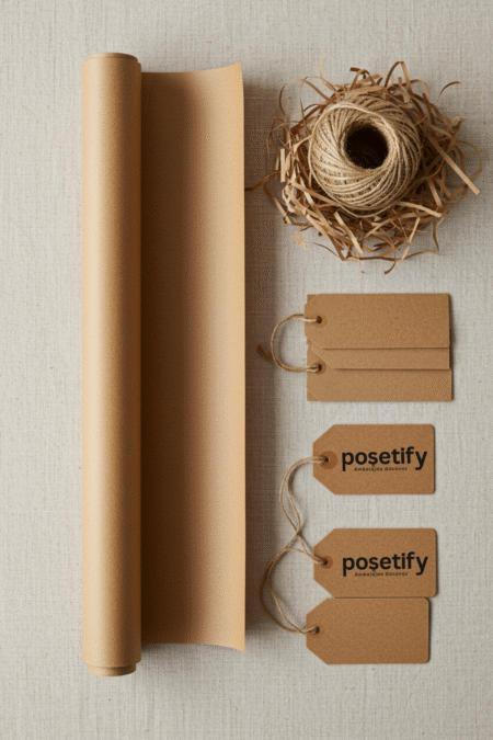 Poşetify Düz Kraft Paketleme Kağıdı | 70x100 cm | Çok Amaçlı Ambalaj Kâğıdı