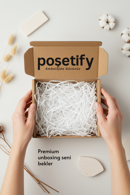 Poşetify Premium Kırpık Kâğıt Dolgu | Beyaz | Estetik Ambalaj | Koruyucu Paketleme Kâğıdı