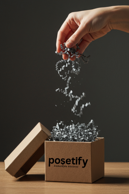 Poşetify Premium Kırpık Kâğıt Dolgu | Gri Renk | Estetik Ambalaj | Koruyucu Paketleme Kâğıdı