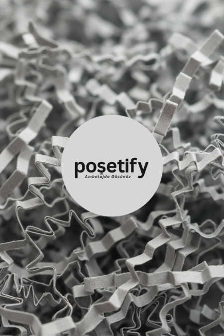 Poşetify Premium Kırpık Kâğıt Dolgu | Gri Renk | Estetik Ambalaj | Koruyucu Paketleme Kâğıdı