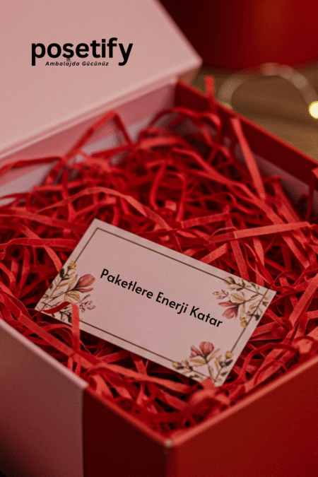 Poşetify Premium Kırpık Kâğıt Dolgu | Kırmızı Renk | Estetik Ambalaj | Koruyucu Paketleme Kâğıdı