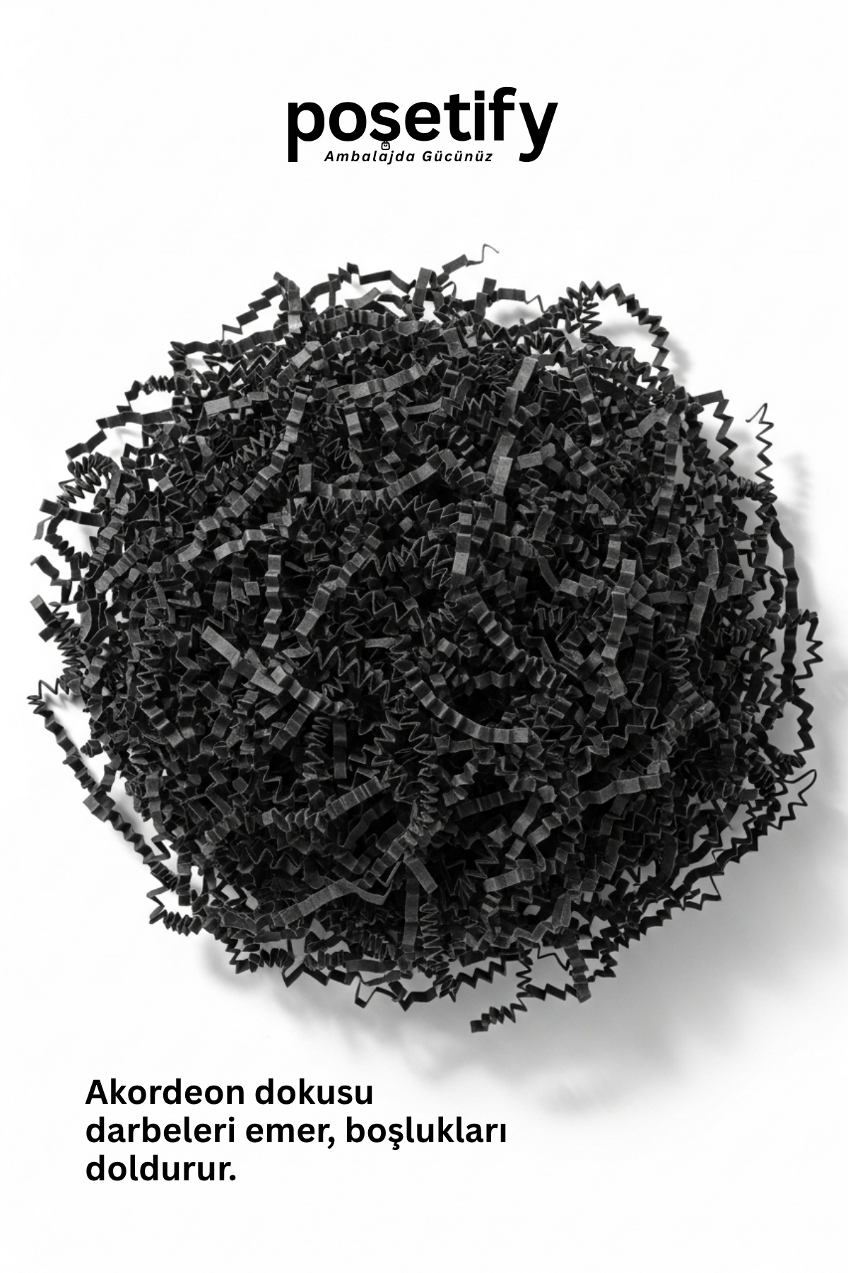 Poşetify Premium Kırpık Kâğıt Dolgu | Siyah Renk | Estetik Ambalaj | Koruyucu Paketleme Kâğıdı Poşetify Premium Kırpık Kâğıt Dolgu | Siyah Renk | Estetik Ambalaj | Koruyucu Paketleme Kâğıdı