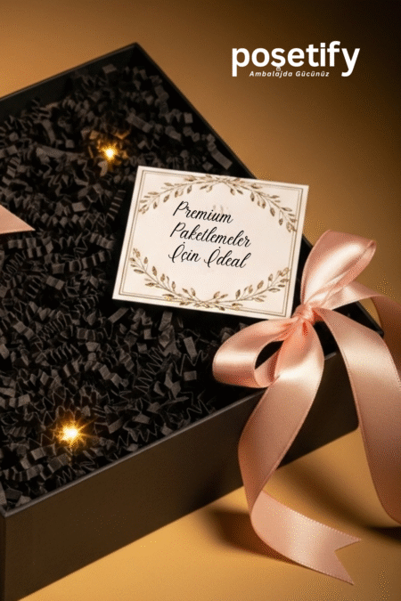 Poşetify Premium Kırpık Kâğıt Dolgu | Siyah Renk | Estetik Ambalaj | Koruyucu Paketleme Kâğıdı