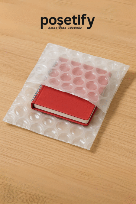 Poşetify Premium Büyük Balonlu Şeffaf Torba 14x22+12 cm Koruyucu Ambalaj Poşeti