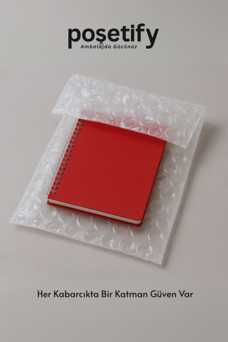 Poşetify Premium Büyük Balonlu Şeffaf Torba 14x22+12 cm Koruyucu Ambalaj Poşeti