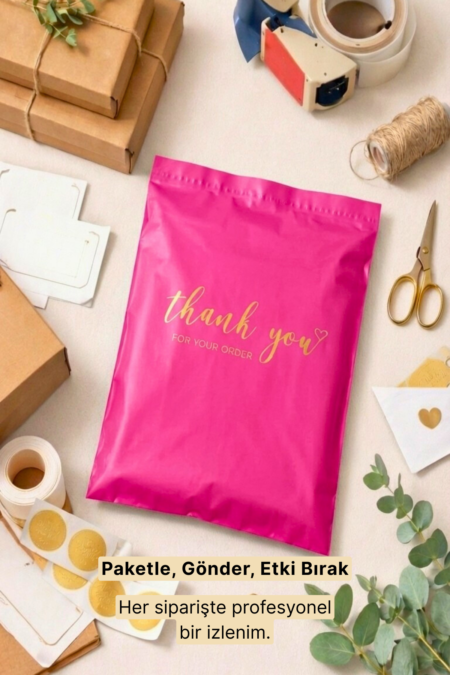 Premium Renkli Kargo Poşeti 30x38x6 cm | Yapışkan Bantlı | 100 Mikron