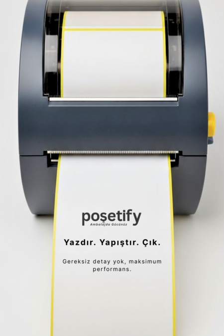 Termal Etiket 150X100 mm | 500 Sarım Yapışkanlı | Rulo Kargo Barkod Etiketi